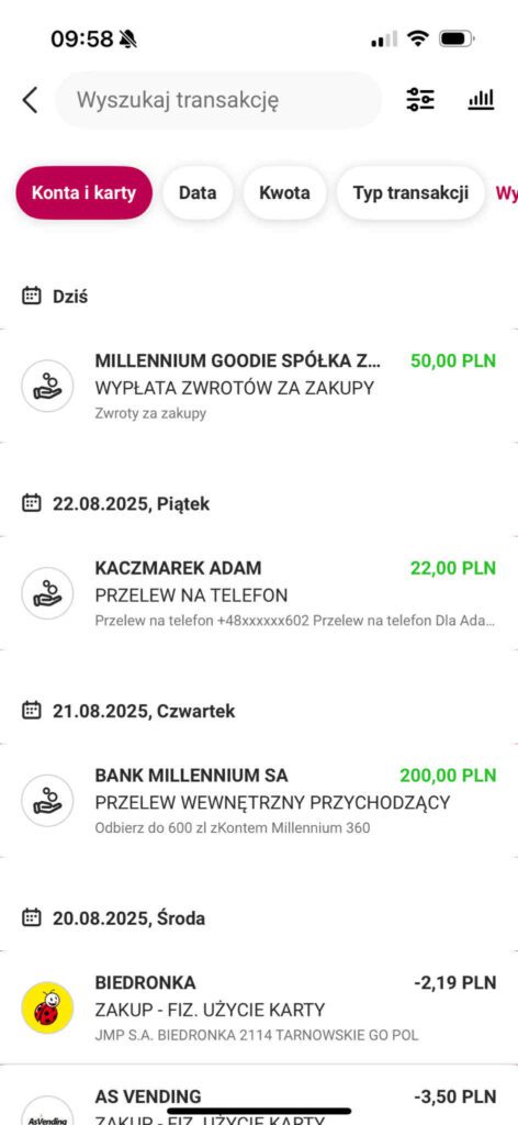 Zwrot za zakupy w Millennium Banku